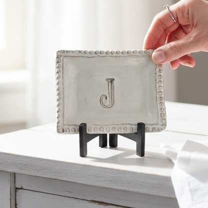 Dixie Tray 5" X 6½" Savannah Block Letter & Iron Easel Bundle