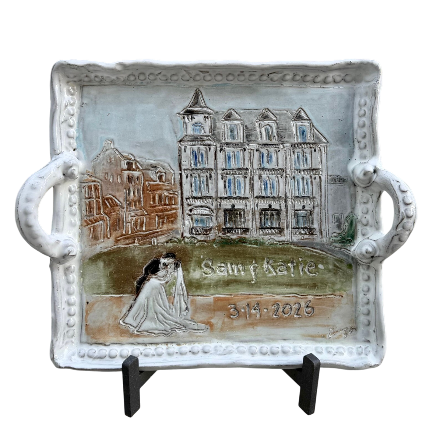 Wedding Bells ALL CUSTOM Tray (You send a picture of the Church/Venue)