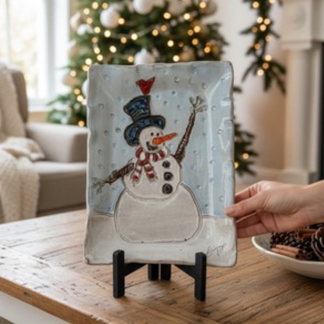Snowman Tray  6½" X 9”