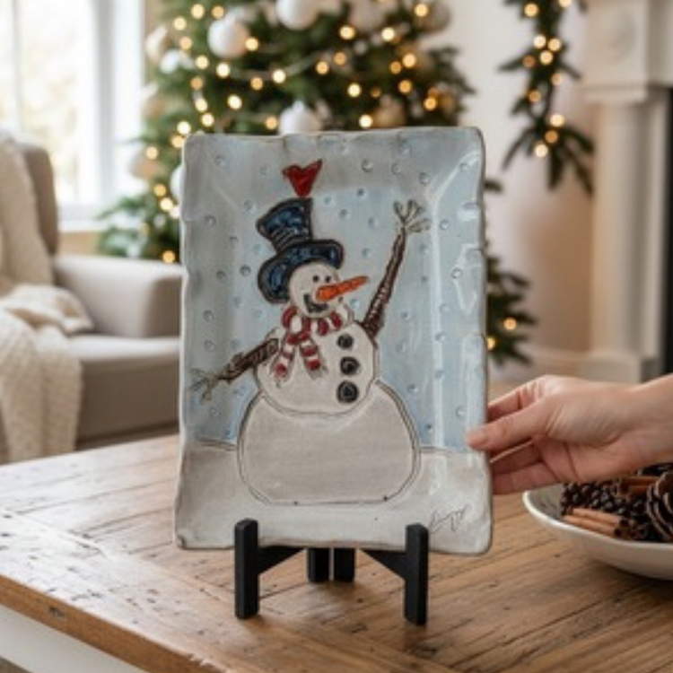 Snowman Tray  6½" X 9”