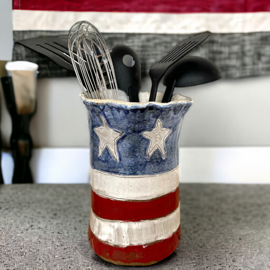 Utensil Holder - Flag