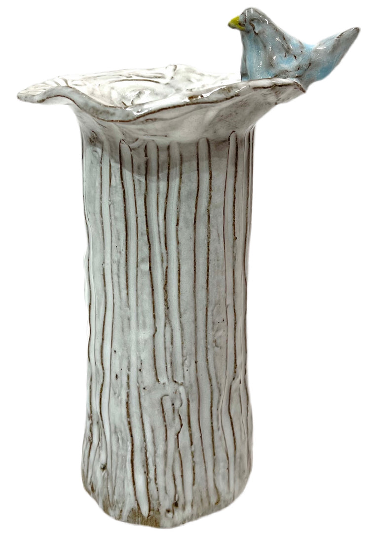 Vase 7.5" Tall w/Blue Bird