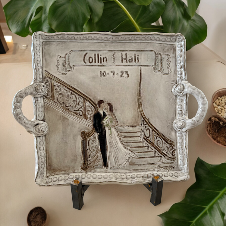 Wedding Bells ALL CUSTOM Tray (You send a picture of the Church/Venue)
