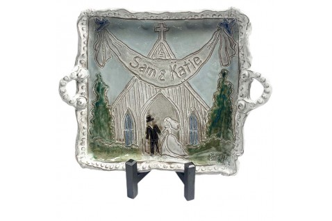 Wedding Bells Serving Tray by Dixie Pottery for an elegant and memorable touch to weddings and anniversaries