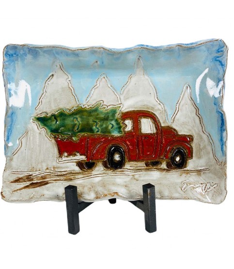 Red Truck Tray  6" X 9"