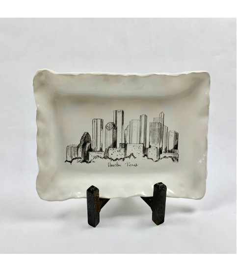 Houston, TX Skyline Sketch 6X9 Tray