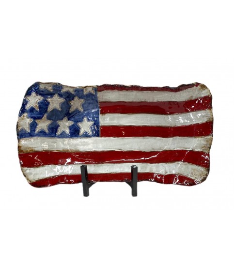 USA Flag Server. 20" X 10½"
