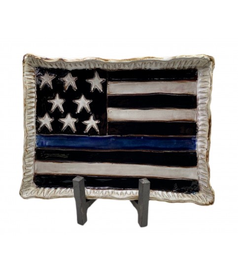 First Responders Flag Tray, Thin Blue Line