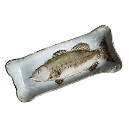 Bread Tray w/Fish 17.5" X 7.5" X 2" FOR THE HOME
