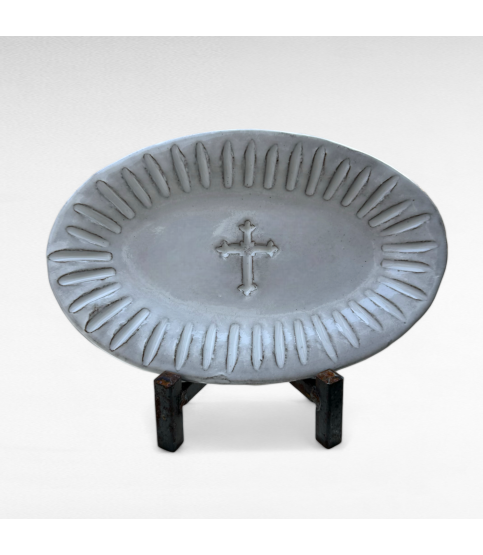 Oval Cross Tray Blurred Lines