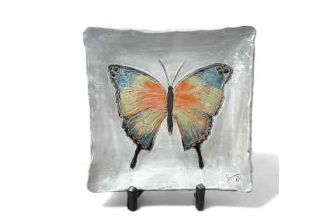 Candace Danyelle 13" X 13" Butterfly Tray