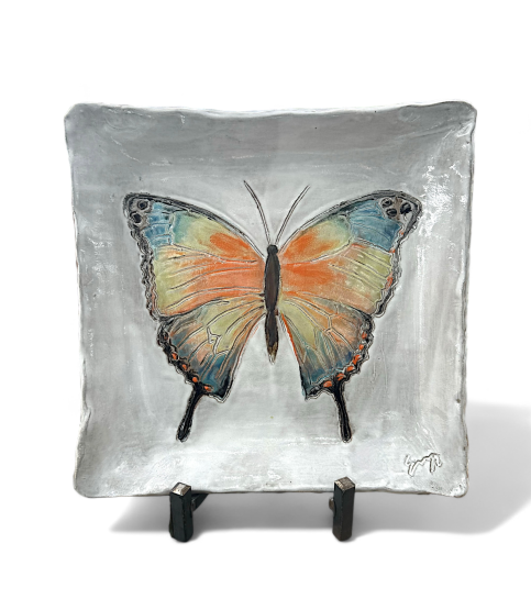 Candace Danyelle 13" X 13" Butterfly Tray