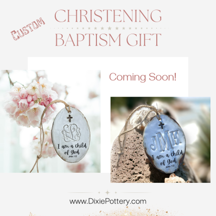 Christening/Baptism Monogrammed Ornament "I am a child of God"