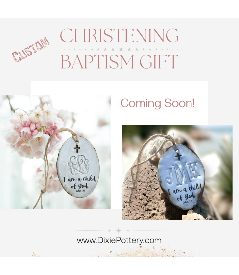 Christening/Baptism Monogrammed Ornament "I am a child of God"