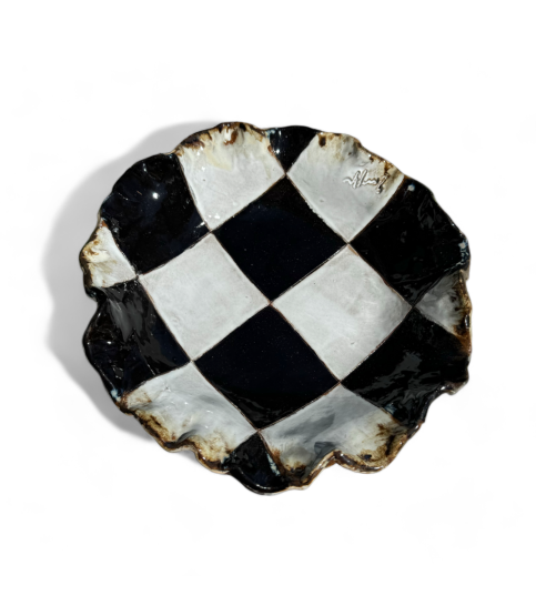 Black & White Checkerboard Bowl 