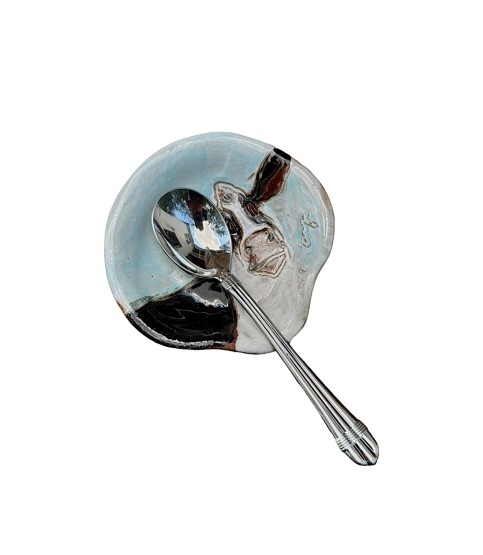 Mini Spoon Rest w/Cow 4"