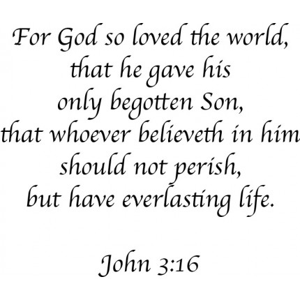 For God so loved the world...