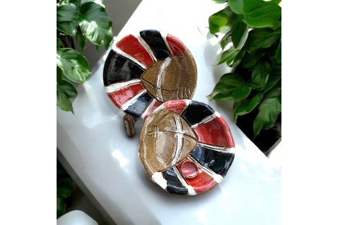 Georgia Football Ring Dish 4"