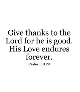Give thanks to the Lord…
