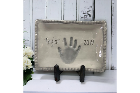 Handprint 6" X 9" with written Name and Year