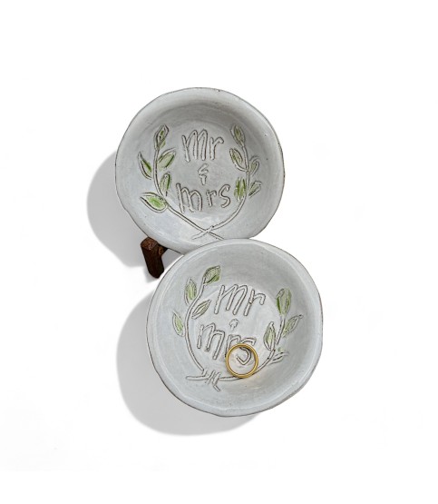 Ring Dish Mr. & Mrs. TRINKET & RING DISHES