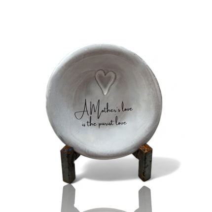 A Mother's love is the purist…Ring Dish All White w/White Heart