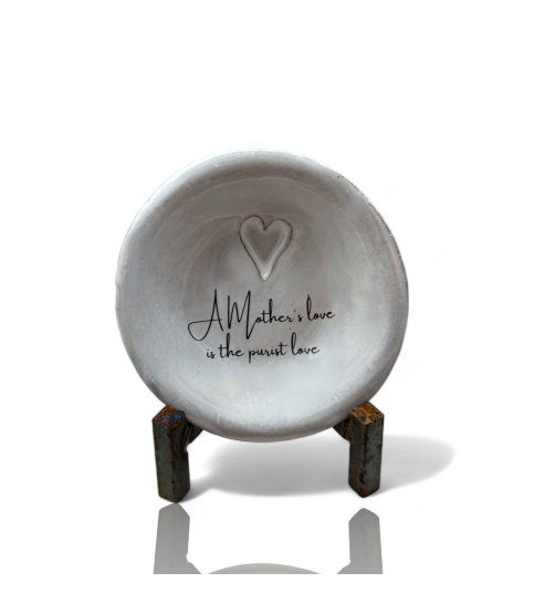 A Mother's love is the purist…Ring Dish All White w/White Heart