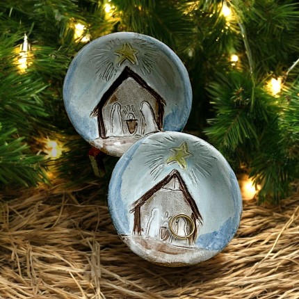 Ring Dish Nativity 4"