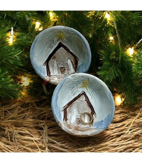 Ring Dish Nativity 4"