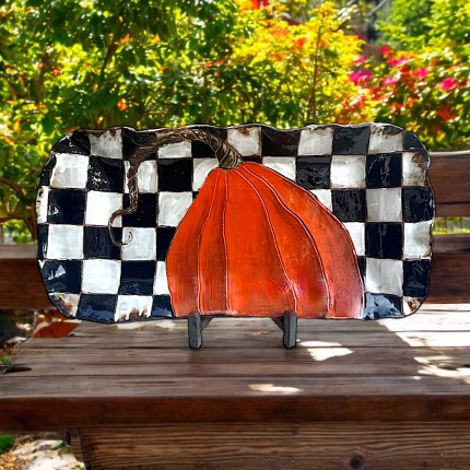 New Haven Pumpkin Platter 21" X 9"