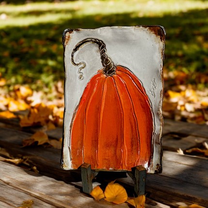 Pumpkin Tray Orange  6" X 9"