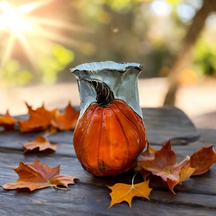 Vase 7" X 6" Pumpkin