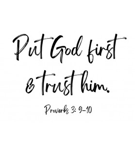 Put God first & trust…