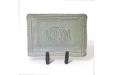 6x9-inch Savannah monogrammed tray for elegant personalized home decor