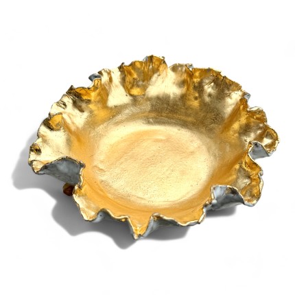 Sybil Bowl Gold Leaf Approx. 10" Diam. 