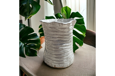 Vase 5.5" Tall X 7" Wide Horizontal Blurred Lines