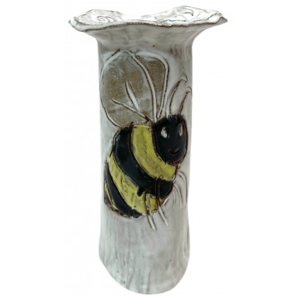 Vase 7.5" Tall w/Bumble Bee